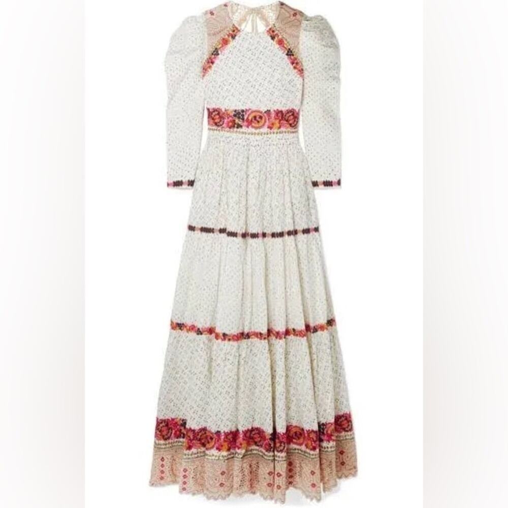 Ulla Johnson Salma Open-back Embroidered Macrame Dress maxi gown - Picture 9 of 15